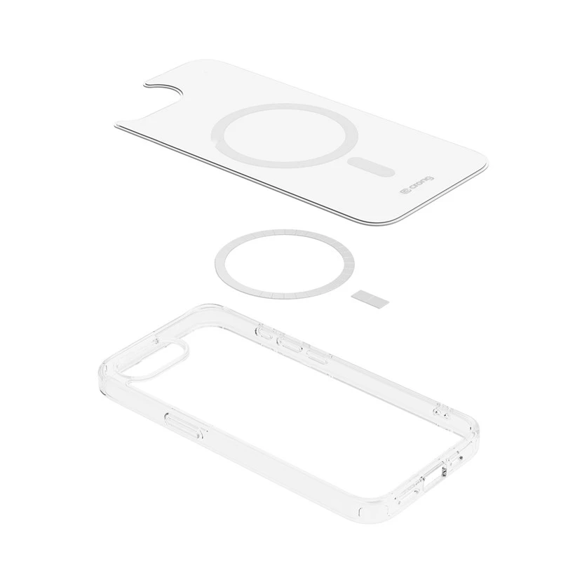 Crong transparente MagSafe-Hülle für iPhone 16e – durchsichtige Schutzhülle, MagSafe-kompatibel
