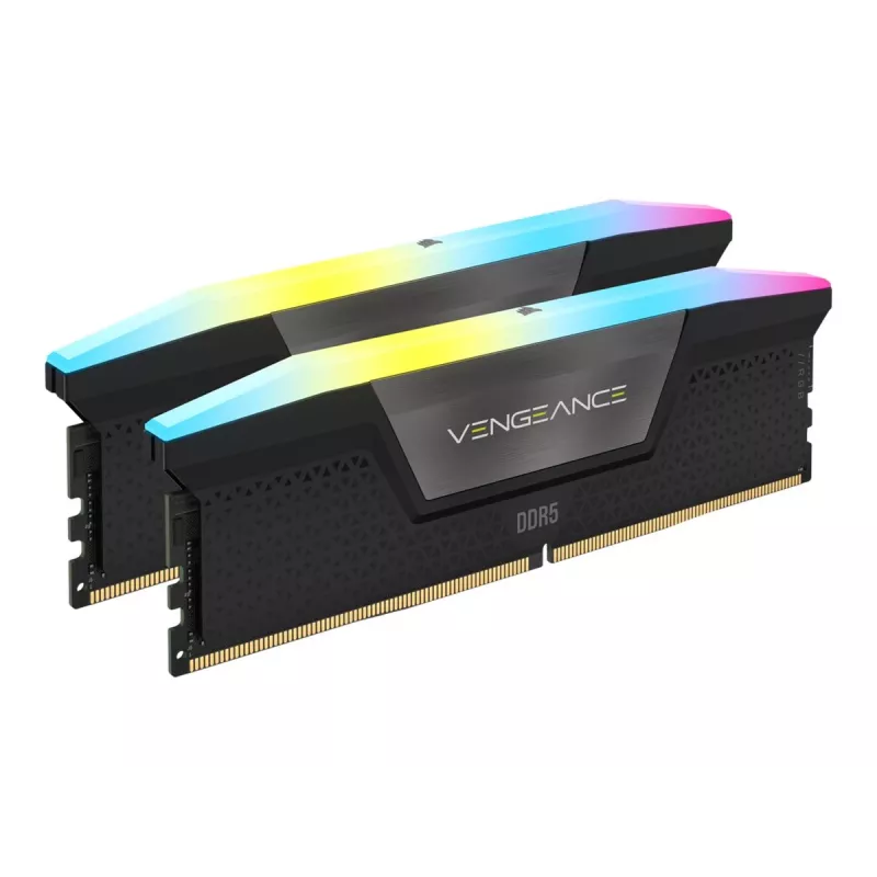 DIMM 64 GB DDR5-6000 (2x 32 GB) Dual-Kit, Arbeitsspeicher schwarz, CMH64GX5M2B6000C30, Vengeance RGB, INTEL XMP