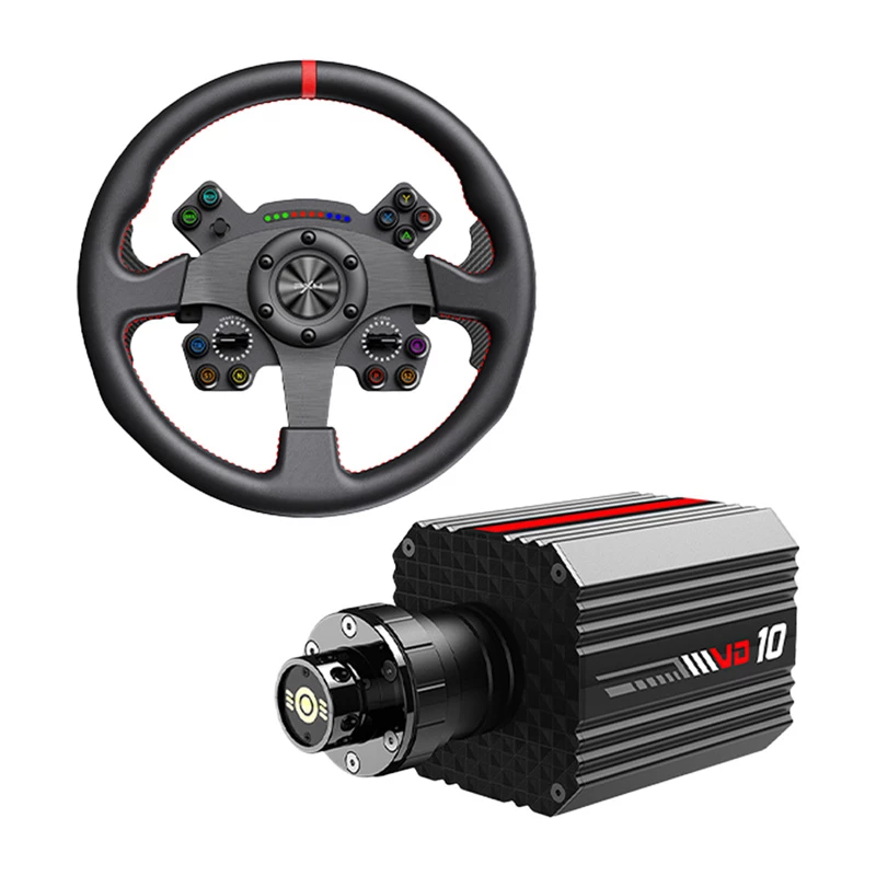 Lenkrad PXN VD10 CS Basis — Gaming-Lenkrad für PC und Konsolen, Force-Feedback-Unterstützung