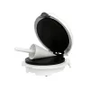 Waffeleisen Adler AD 3038 – einzelne runde Waffel, 1500 W, einstellbarer Thermostat, Antihaft-Platten, grau/weiß