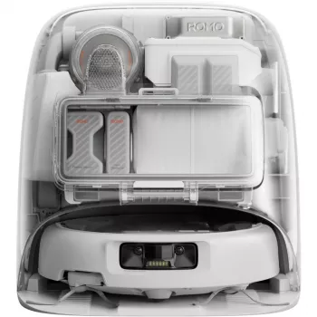Staubsaugerroboter mit Wischfunktion DJI ROMO P (Wassertank-Version) — Grau/Weiß, 0,26 l Staub, 4 l Frischwasser / 3,2 l Schmutzwasser, 5000 mAh Batterie