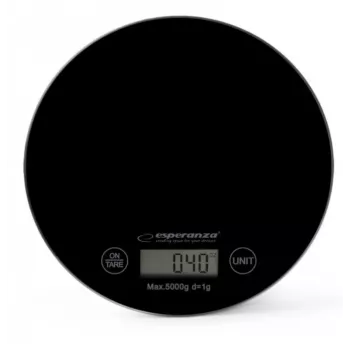 Esperanza EKS003K Küchenwaage Schwarz Flache Oberfläche Rotondo Elektronische Küchenwaage