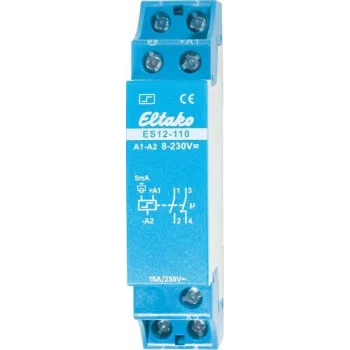 Eltako Stromstoßschalter ES12-110, 1 Schließer + 1 Öffner 16 A, 8 - 230 V/UC oder 230 V