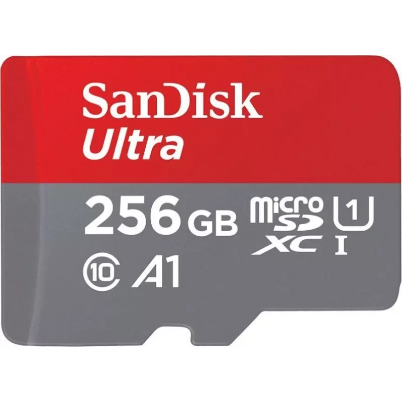 SanDisk microSDHC Ultra 256 GB (UHS-1/Kl.10/100 MB/s) + Adapter, Tablet (00215484)