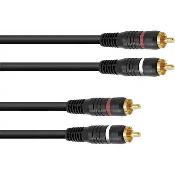 Audio-Cinchkabel (RCA) Omnitronic 2x2, 10 m, Modell 30209380