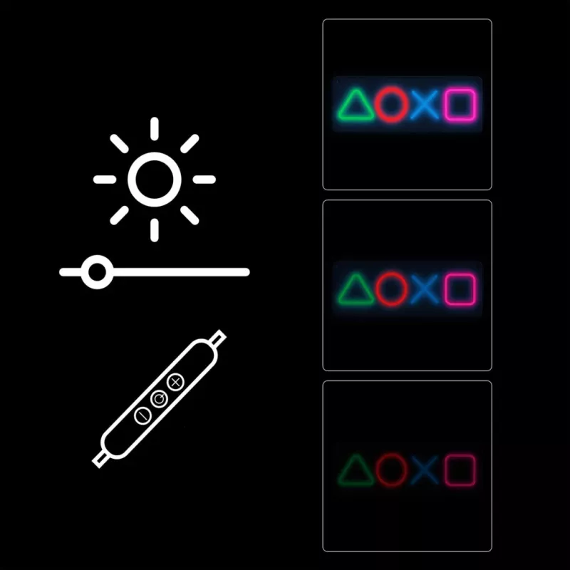 Gaming Neonlicht-Panel MANTA SNL111MT – dekorative LED-Symbole für Gaming Setup