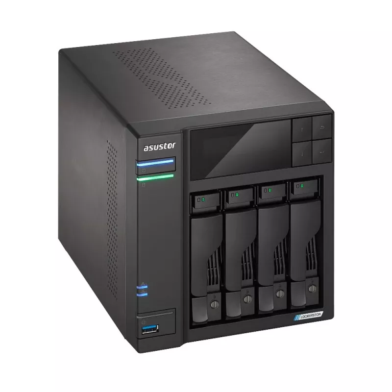 Asustor LOCKERSTOR 4 Gen2 (AS6704T) NAS Desktop Intel® Celeron® N N5105 4 GB DDR4 0 TB ADM Schwarz