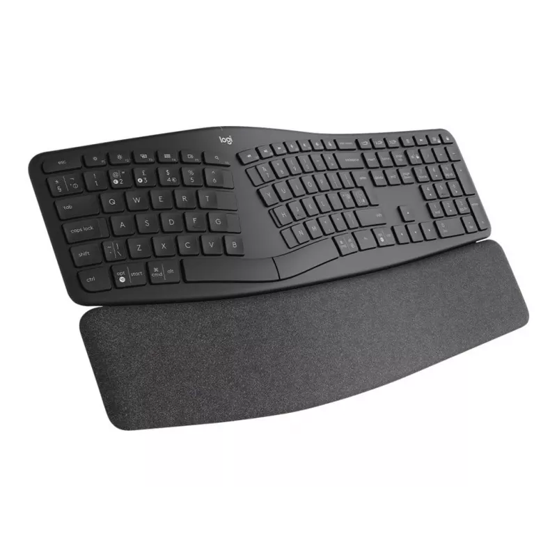 Logitech ERGO K860 - Tastatur - Kabellos - 2,4 GHz, Bluetooth 5.0 - QWERTY - GB - Graphit