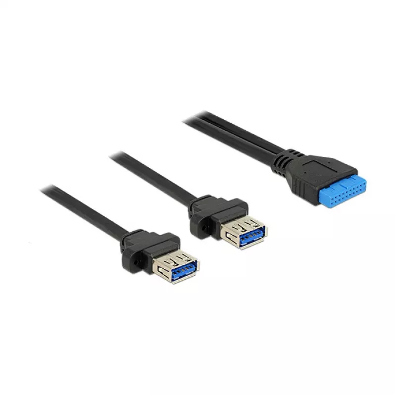 USB-Kabel DeLOCK 85244 0,8 m Schwarz