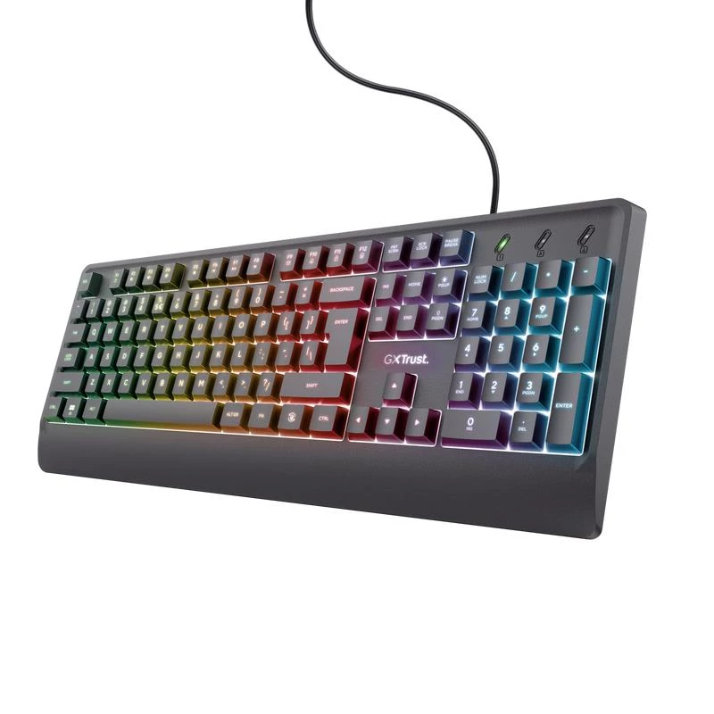Trust GXT 792 QUADROX Tastatur Maus inklusive Gaming USB QWERTY US English Schwarz