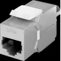 Goobay Keystone RJ45 Modul CAT 6A, STP, schlank-Line - Krokodiltyp, Anschlussleiste für LSA-Montage (werkzeugfrei) (79448)