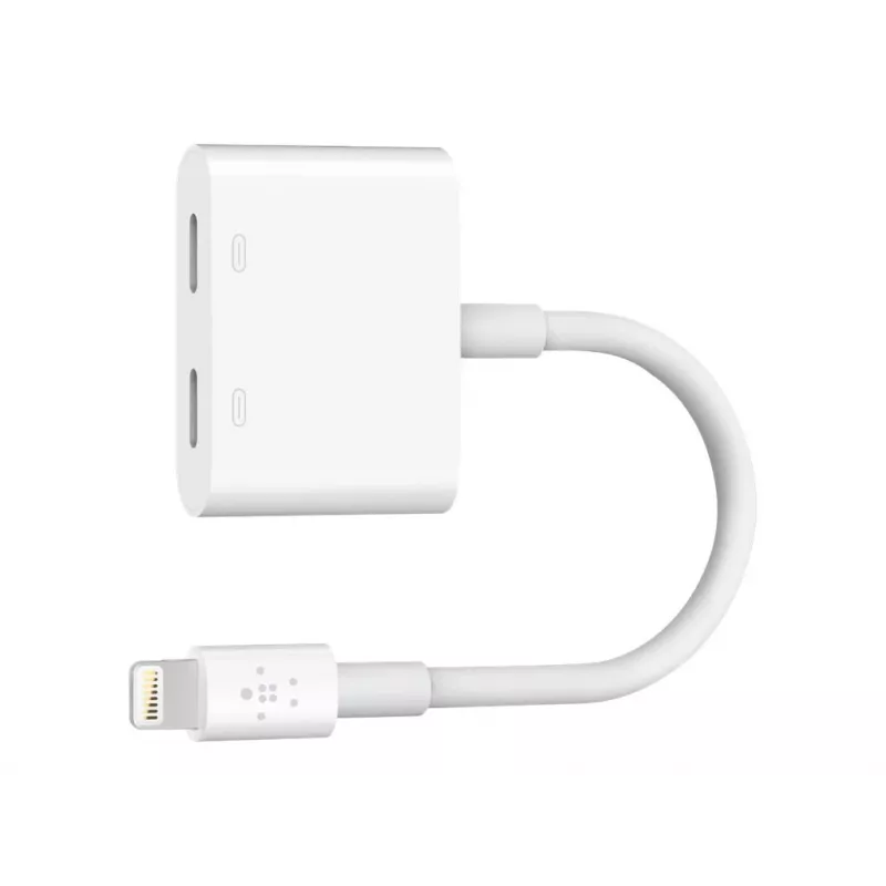 Belkin | Lightning Audio + Charge RockStar-Kabel, 11,5 cm, Weiß | F8J198btWHT