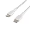 Kabel geflochten USB-C auf USB-C 1m Weiß