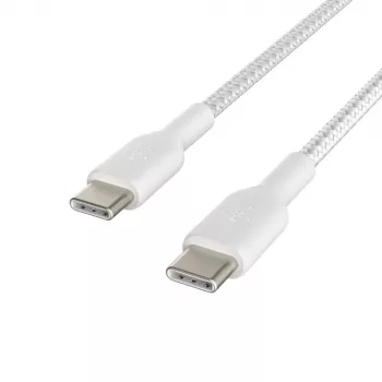 Kabel geflochten USB-C auf USB-C 1m Weiß