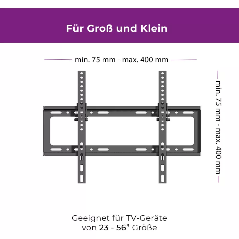 Wandhalterung Ultron WM100 142,2 cm (56 Zoll) Schwarz
