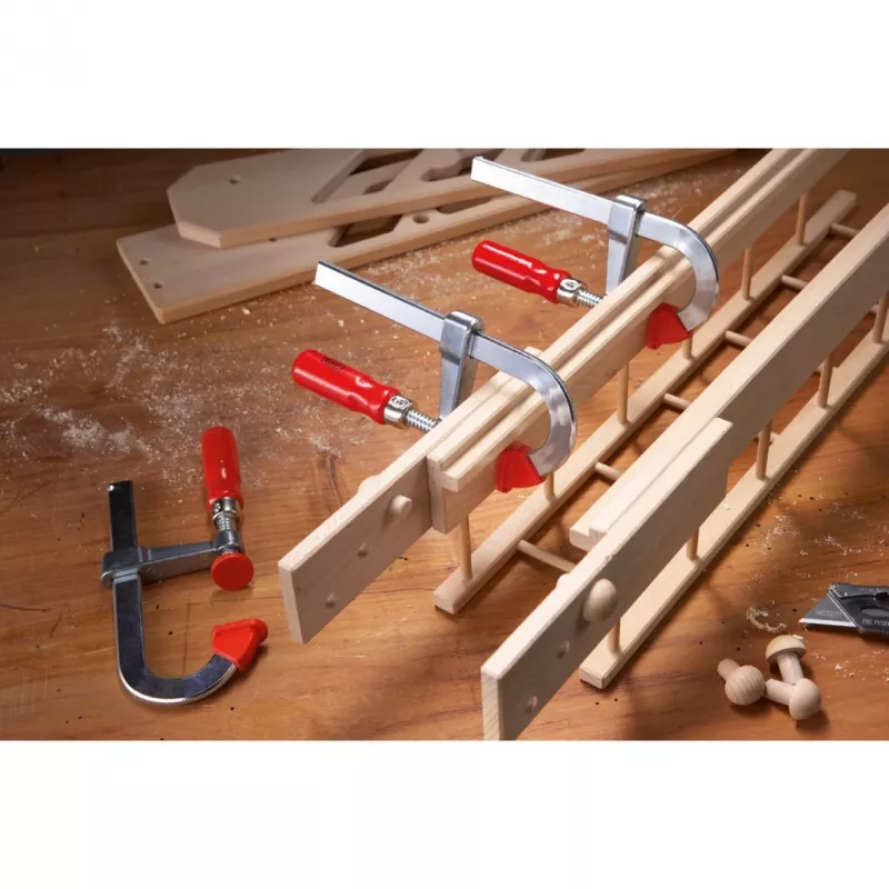 U-Klammer Erdi LMU20/5 – Klemmöffnung 20 cm, Edelstahl, rot