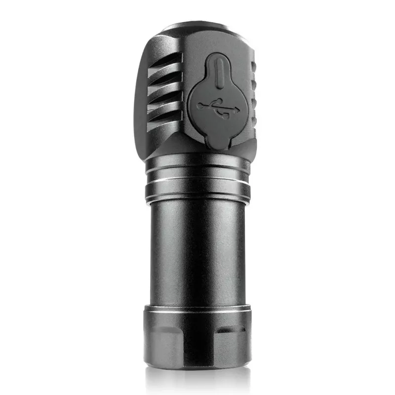 Taschenlampe LED 3 Betriebsmodi 10 W 500 Lumen Aluminiumgehäuse wiederaufladbar wasserdicht FL-55R Dripple - Everactive