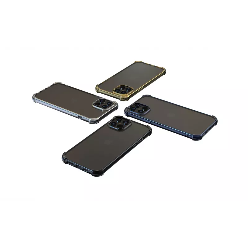 Soft case Devia für iPhone 12 Pro Max — stoßfestes Glitzer-Silber