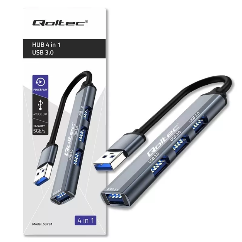 HUB-Adapter USB 3.0 4in1, 4x USB 3.0