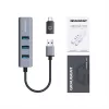 GRAUGEAR USB Hub G-HUB31L-A — USB 3.2 Gen 1 Typ-A-Host, 3x USB 3.2 Gen 1 Typ-A-Ports + RJ-45, 5000 Mbit/s