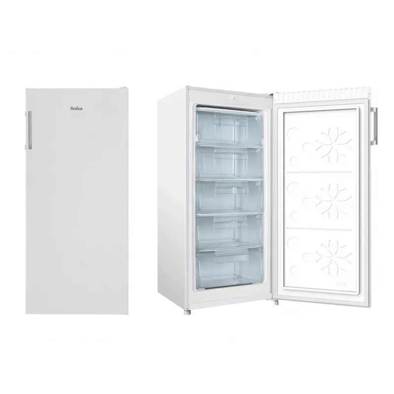 Gefriertruhe AMICA FZ208.3AA(E) – 208 L gesamt, 145 L netto Gefrierfach, obenliegend, weiß, wechselbare Tür, R600a
