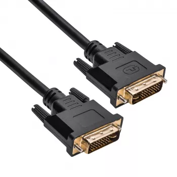 Akyga AK-AV-02 DVI-I Dual-Link-Kabel, 24+5-polig, 1,8 m, schwarz