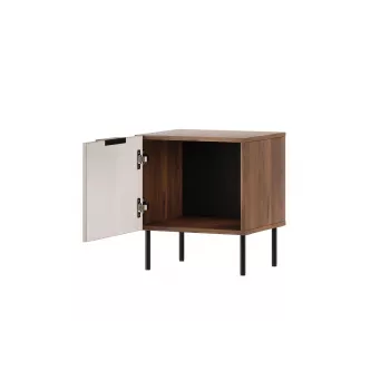 Nachttisch Cama Meble ALMERA 50x42x44 cm, 2 St., Nussbaum/Cashmere, MDF und Spanplatte