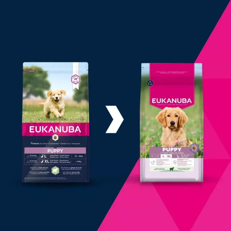 EUKANUBA Puppy L XL reich an Lamm & Reis - Trockenfutter für Hunde - 12kg