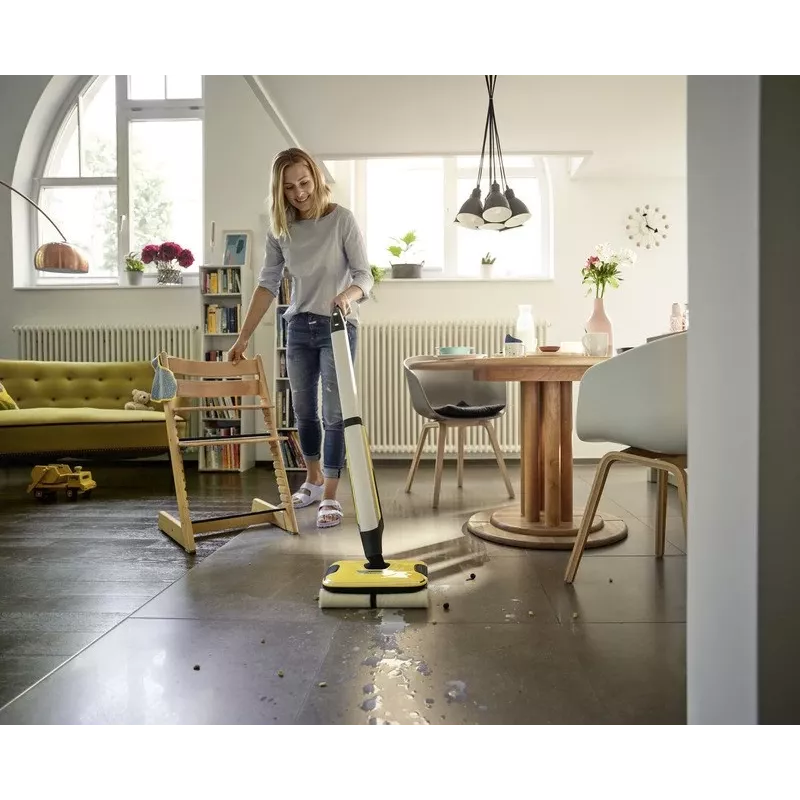 Kärcher FC 7 Cordless Electric broom Battery Dry&wet Bagless Silber, Gelb