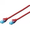 Patchkabel Digitus CAT 5e DK-1512-005/R 0,5 m Rot