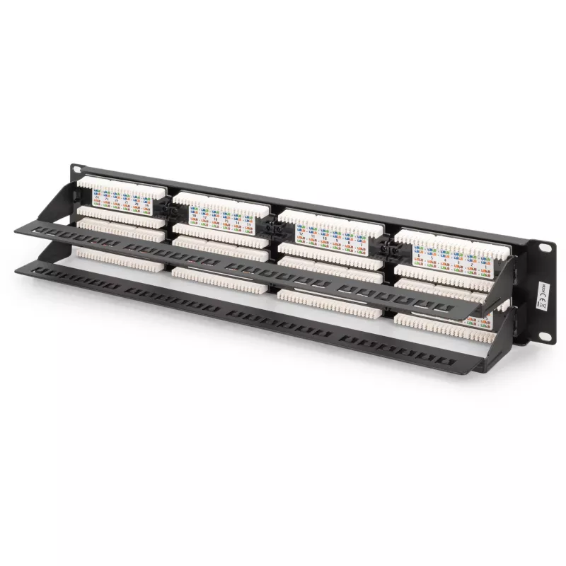 DIGITUS - Patch Panel - RJ-45 X 48 - Grau, RAL 7035 - 2U - 48 Ports (DN-91648U)