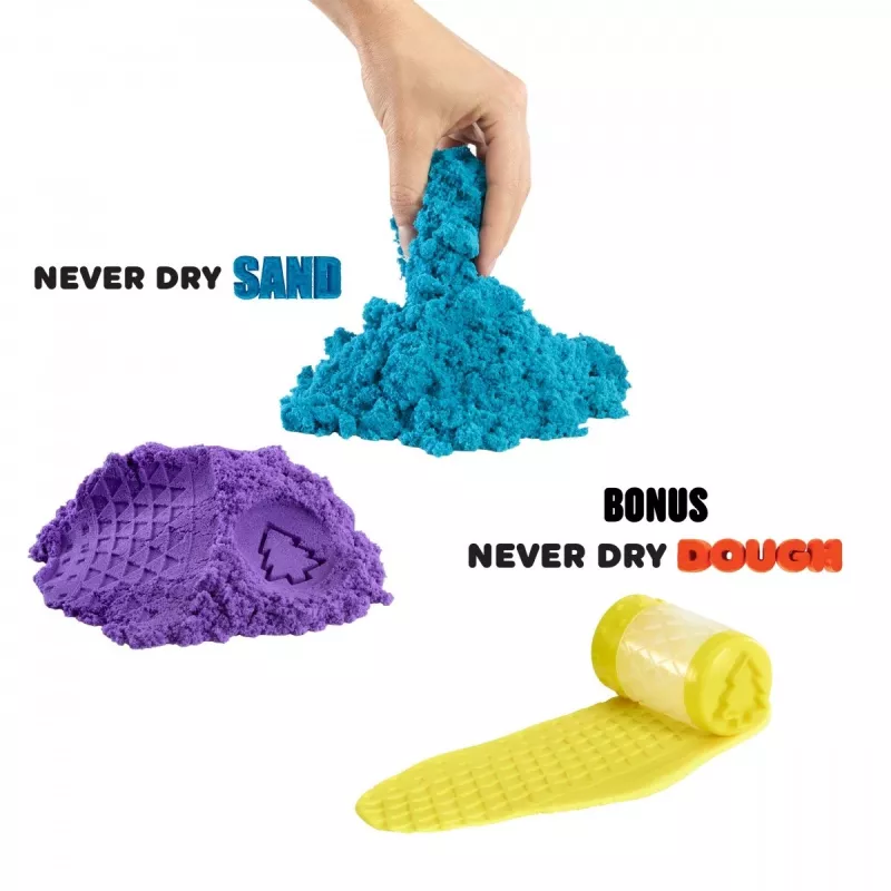 Kinetic Sand Wonder Factory niemals trocknender Sandbeutel, Lila Türkis