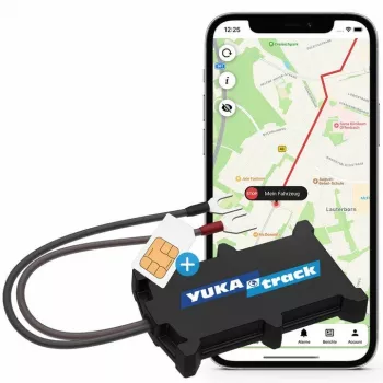 GPS-Tracker KSIX Yukatrack easyWire — universeller GPS-Tracker, schwarz, 63 g, 92,5×57,6 mm