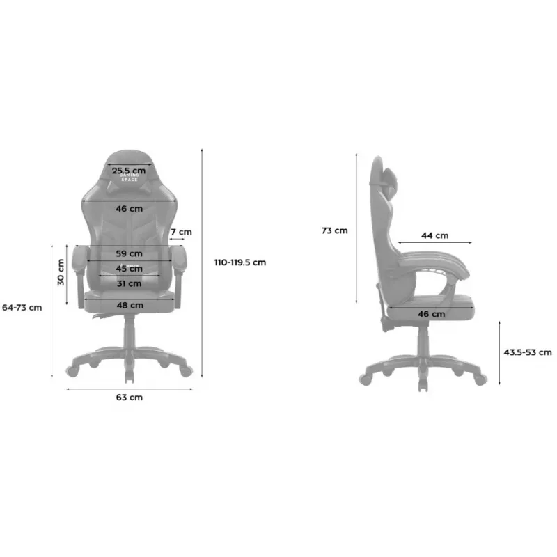 Huzaro Force 2.7 Schwarz Carbon Gaming-Stuhl Schwarz
