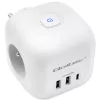 Steckdosenleiste QOLTEC 52548 mit 3× AC-Steckdosen und USB-Anschluss