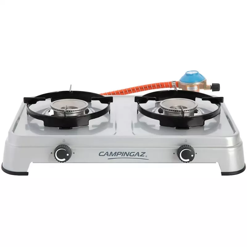 Gaskocher Camping Cook CV (Grau, Zweiflammkocher)
