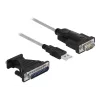DeLOCK Adapter USB 2.0 Typ-A auf Seriell RS-232 D-Sub 9 + D-Sub 25