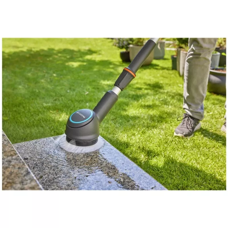 GARDENA Scheibenbürste Soft, für akkubetriebenen Multireiniger AquaBrush, Waschbürste (grau/türkis)