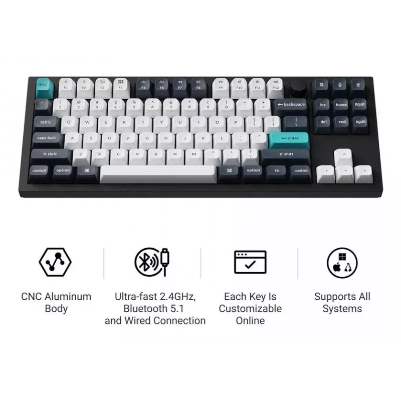 Tastatur Wrl Q3 Max RGB/CARBON Schwarz Q3M-M4 Keychron