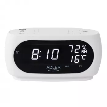 Adler AD 1186W Wecker Digitalwecker Schwarz, Weiß