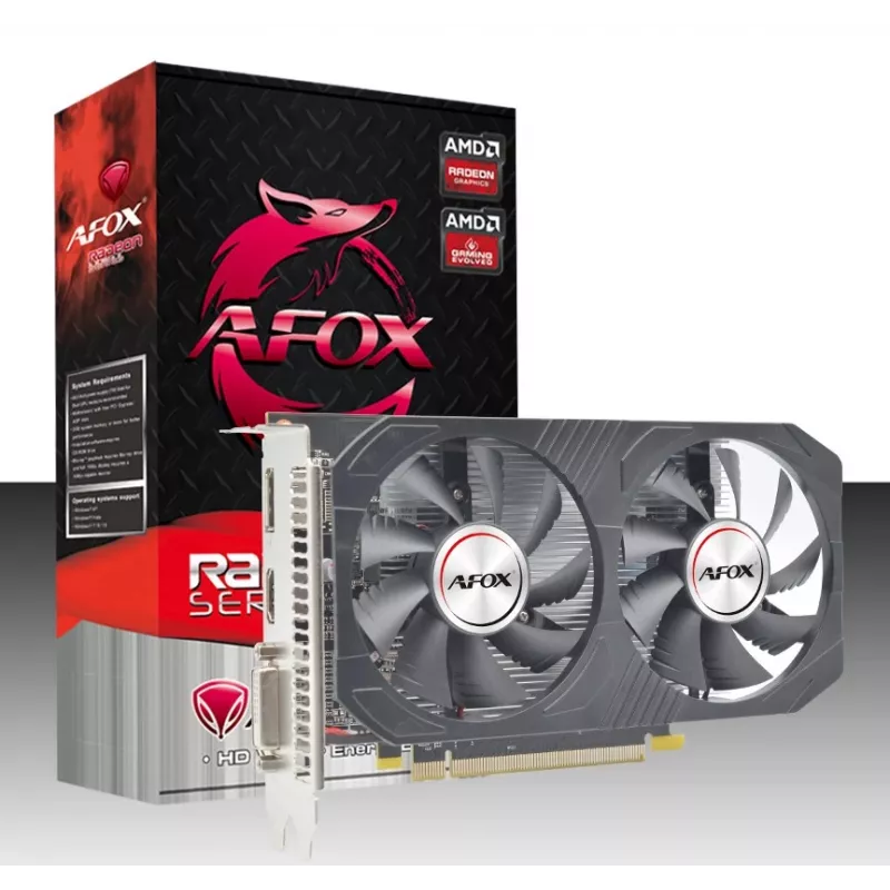 Grafikkarte AFOX AMD Radeon RX 550 4 GB GDDR5 PCIe 3.0, 1183 MHz, 128-Bit, Dual-Lüfter