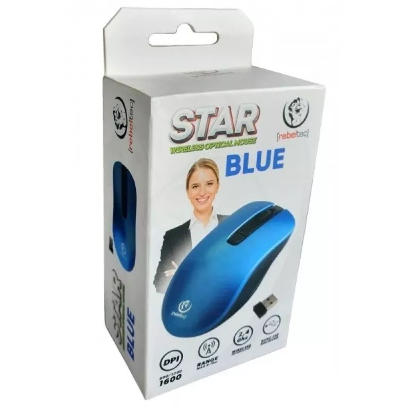 Optische kabellose Maus Rebeltec STAR blau RBLMYS00057 Schnittstelle