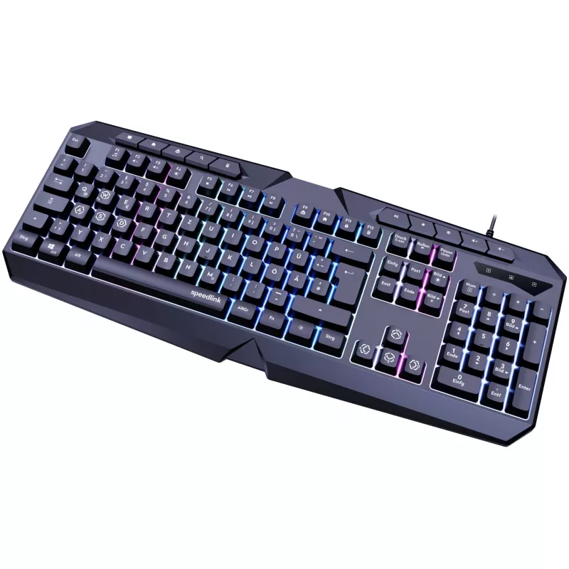 Tastatur SPEEDLINK LUDICIUM Gaming USB QWERTZ German Schwarz