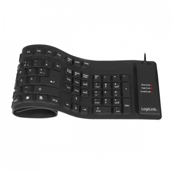 Tastatur LogiLink ID0019A Universal USB QWERTZ Deutsch Schwarz