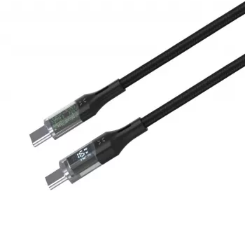 Fixed | Kabel USB-C/USB-C mit Display, PD-Unterstützung, 2m, USB 2.0, 100W | FIXDD-CC2-BK