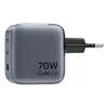 Vention GaN-Ladegerät FEXH0-EU 70W — 2x USB-C + 1x USB-A, PD 70W, 100–240V