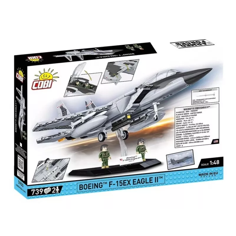 Cobi Bausteine Boeing F-15EX Eagle II Modellset COIB-5900, sammelbarer Maßstabs-Bausatz