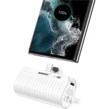 SKROSS Power Stand 18,5 W 5000 mAh - Powerbank und Smartphone-Ständer in (SKPB0003RPSCN)