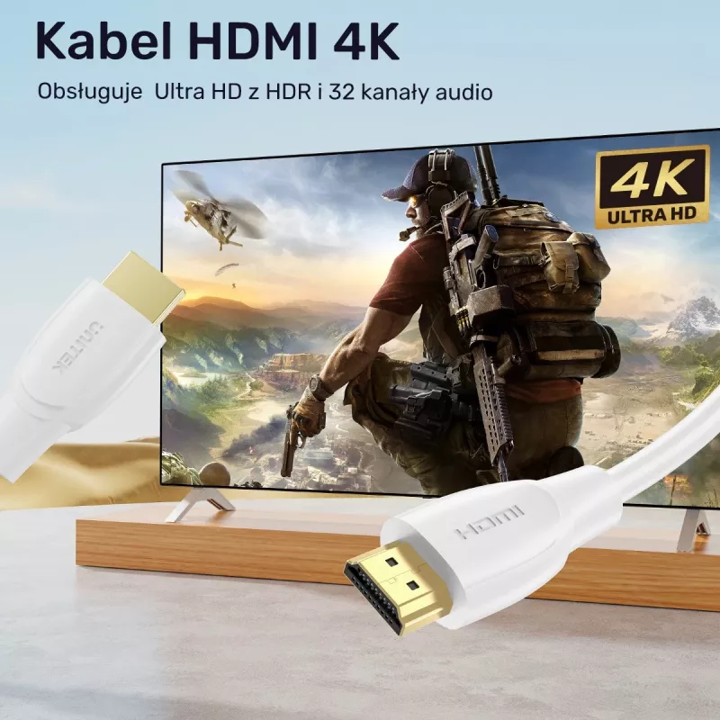 HDMI-Kabel Unitek C11090AWH03-1M – 1 m, unterstützt 4K 60Hz