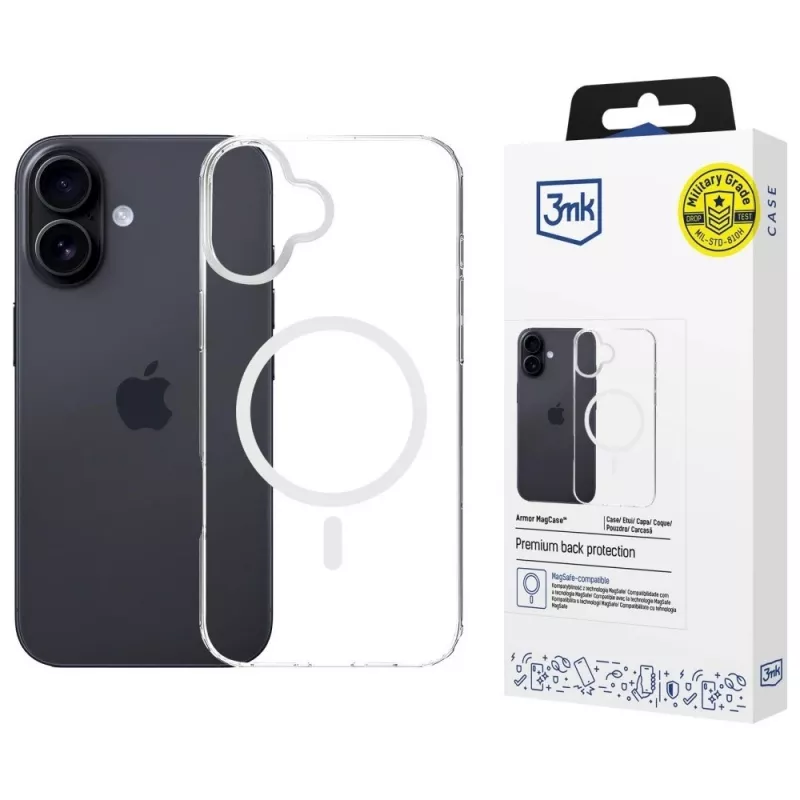 Schutzhülle 3MK Armor MagCase für Apple iPhone 16 Plus – robustes schlank-Fit-Design